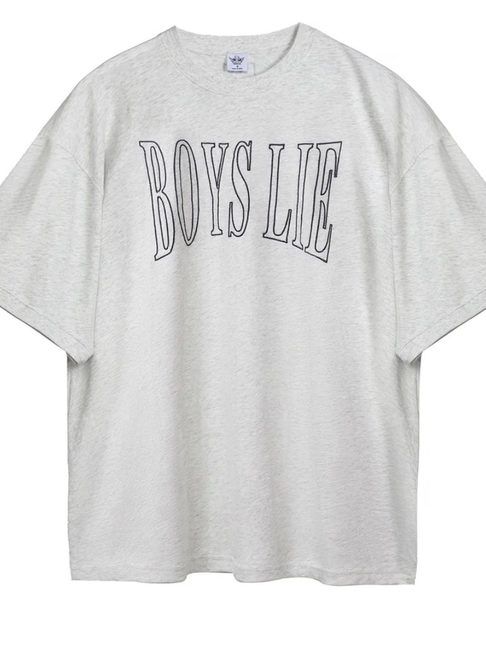 Boys Lie Heather Gray Short Sleeve Graphic Tee